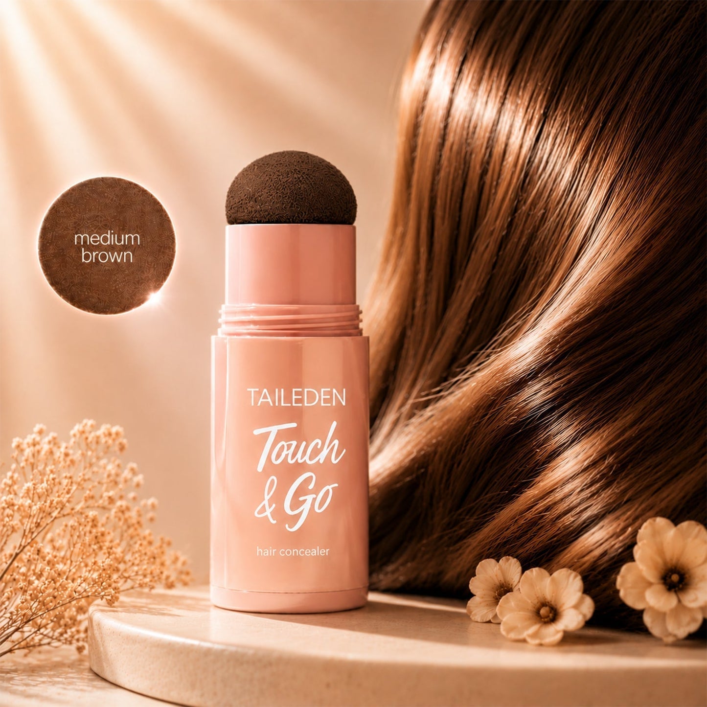 🤎 Touch & Go Hair Concealer Stick Cover Gray Roots & Fuller-Looking Hair In Seconds
