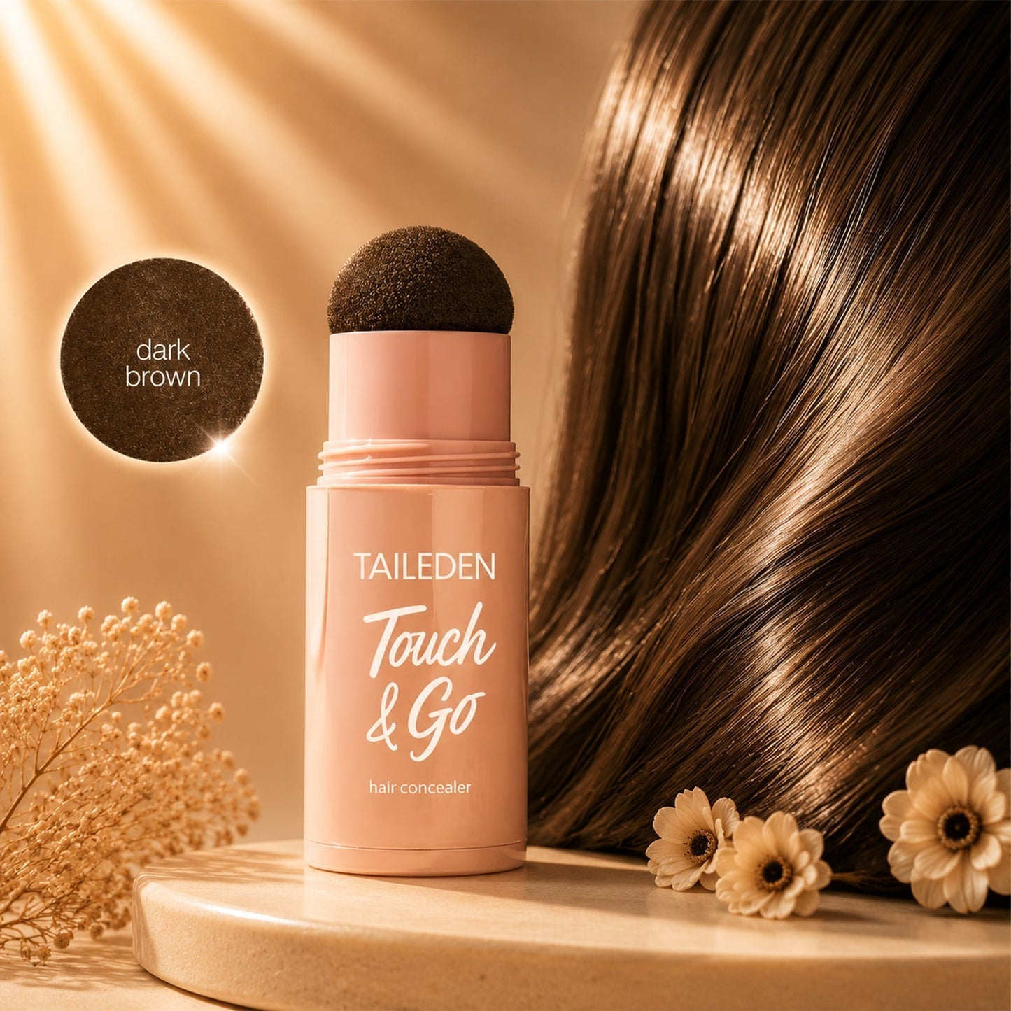 🤎 Touch & Go Hair Concealer Stick Cover Gray Roots & Fuller-Looking Hair In Seconds