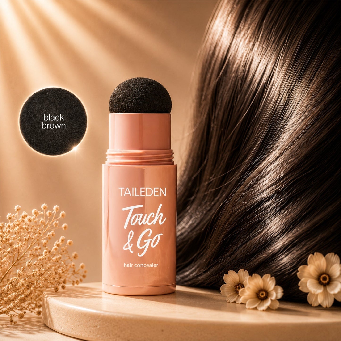 🤎 Touch & Go Hair Concealer Stick Cover Gray Roots & Fuller-Looking Hair In Seconds